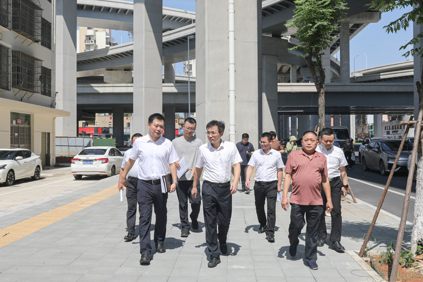 袁一旦实地督导洪腾高架沿线环境综合整治工作